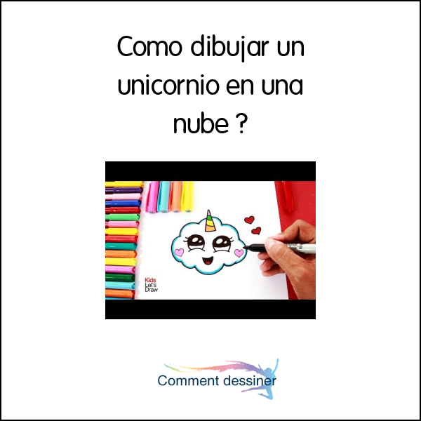 Cómo dibujar un unicornio en una nube